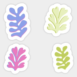 Danish Pastel Aesthetic Matisse Inspired Cut Outs Sticker